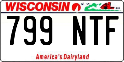 WI license plate 799NTF