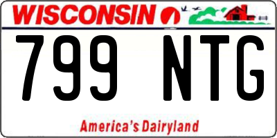 WI license plate 799NTG