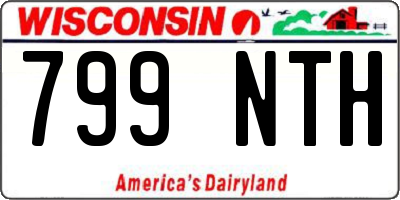 WI license plate 799NTH