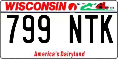 WI license plate 799NTK