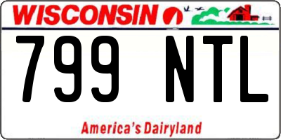 WI license plate 799NTL
