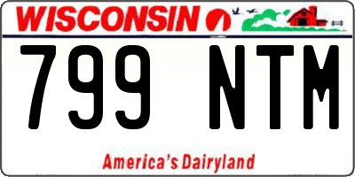 WI license plate 799NTM