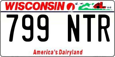 WI license plate 799NTR
