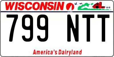 WI license plate 799NTT