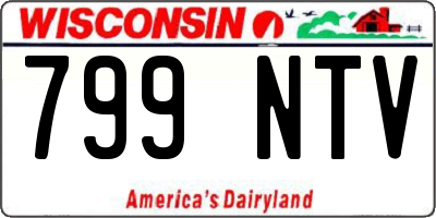 WI license plate 799NTV