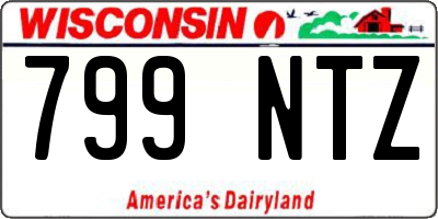 WI license plate 799NTZ