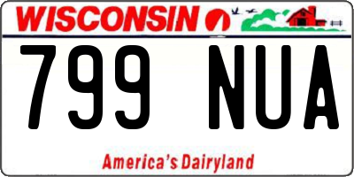 WI license plate 799NUA
