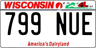 WI license plate 799NUE