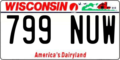 WI license plate 799NUW