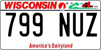 WI license plate 799NUZ