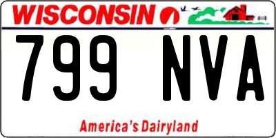 WI license plate 799NVA