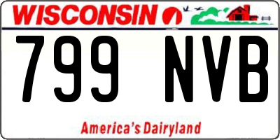 WI license plate 799NVB