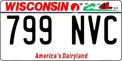 WI license plate 799NVC