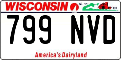 WI license plate 799NVD