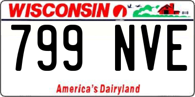 WI license plate 799NVE