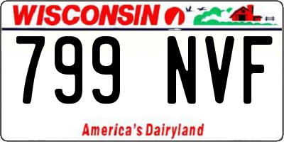 WI license plate 799NVF