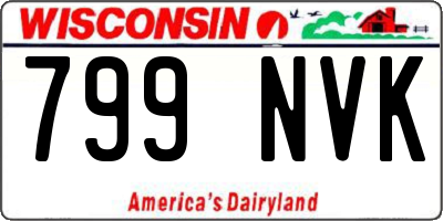 WI license plate 799NVK