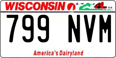 WI license plate 799NVM