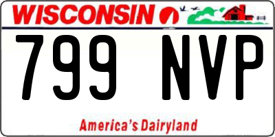 WI license plate 799NVP