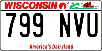WI license plate 799NVU