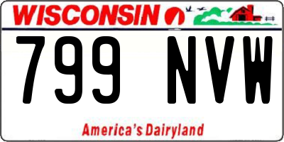 WI license plate 799NVW