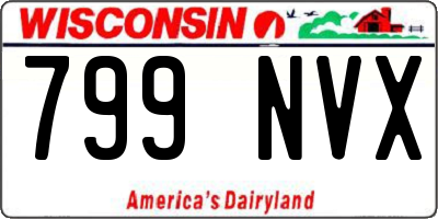 WI license plate 799NVX