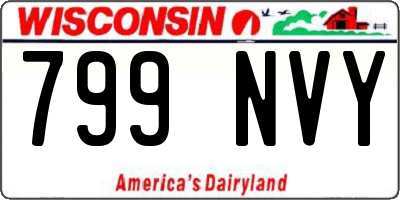 WI license plate 799NVY