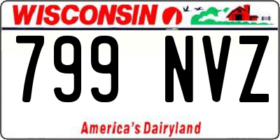 WI license plate 799NVZ