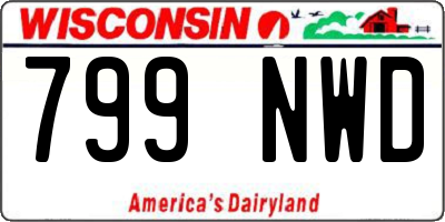 WI license plate 799NWD