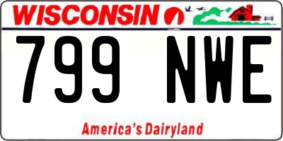 WI license plate 799NWE