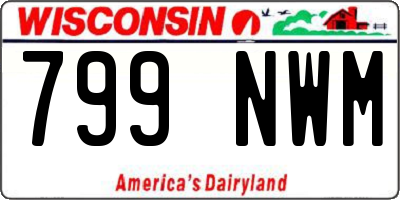 WI license plate 799NWM
