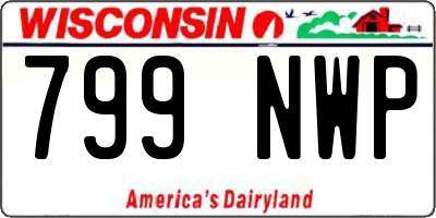 WI license plate 799NWP