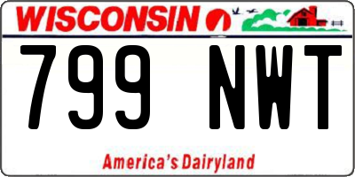 WI license plate 799NWT