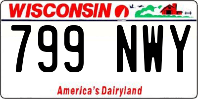 WI license plate 799NWY