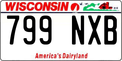WI license plate 799NXB