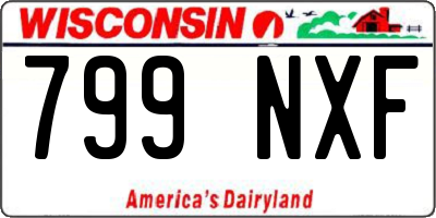 WI license plate 799NXF