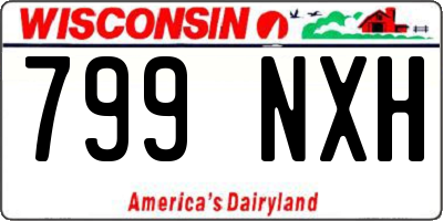 WI license plate 799NXH