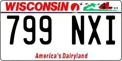 WI license plate 799NXI