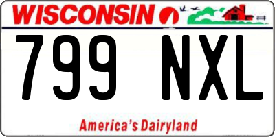WI license plate 799NXL