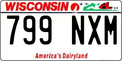 WI license plate 799NXM
