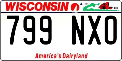 WI license plate 799NXO