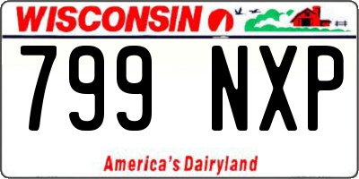 WI license plate 799NXP