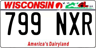 WI license plate 799NXR