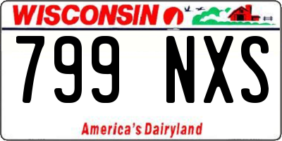 WI license plate 799NXS