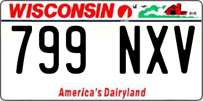 WI license plate 799NXV