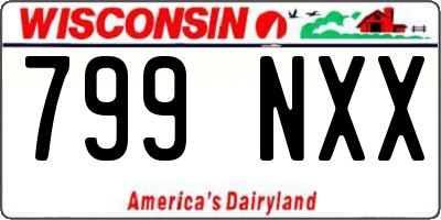 WI license plate 799NXX