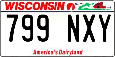 WI license plate 799NXY