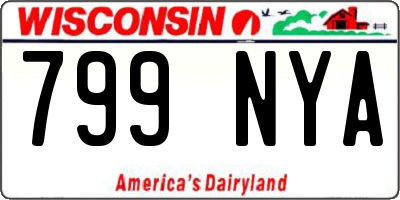 WI license plate 799NYA
