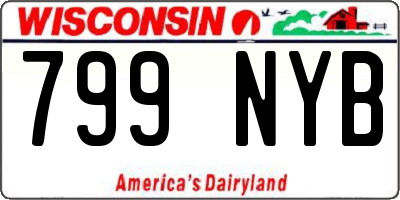 WI license plate 799NYB