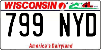 WI license plate 799NYD
